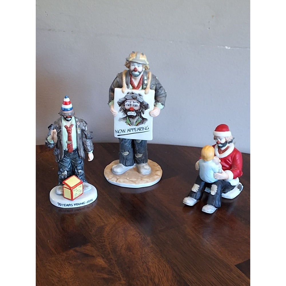 Vintage‎ Emmett Kelly Jr. Clown Collection. Lot Of 3 In GVC